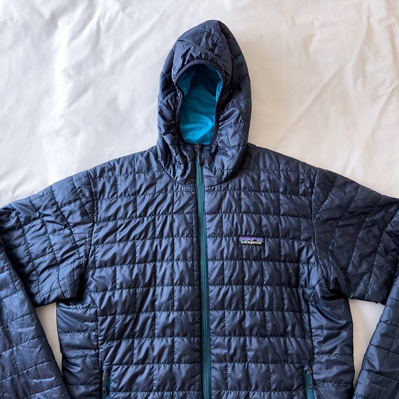 Patagonia Men's Insulated Nano Puff Hoody Jacket Blue Size Medium - Picture 2 of 7